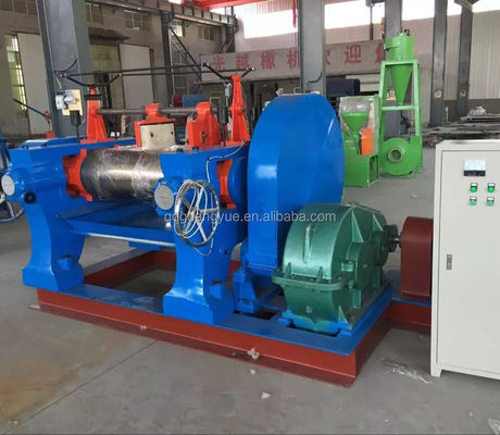 品質  Rubbers Recycling XK400 Two Mill Rubber Roll Industry Mixing Mill Rubber Open Rubber Kneader 工場